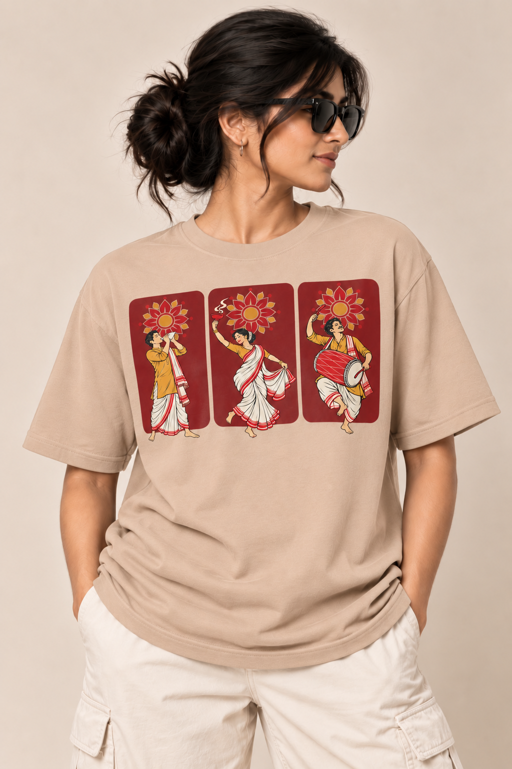 The Festive Trio Female Front - Color: Peach