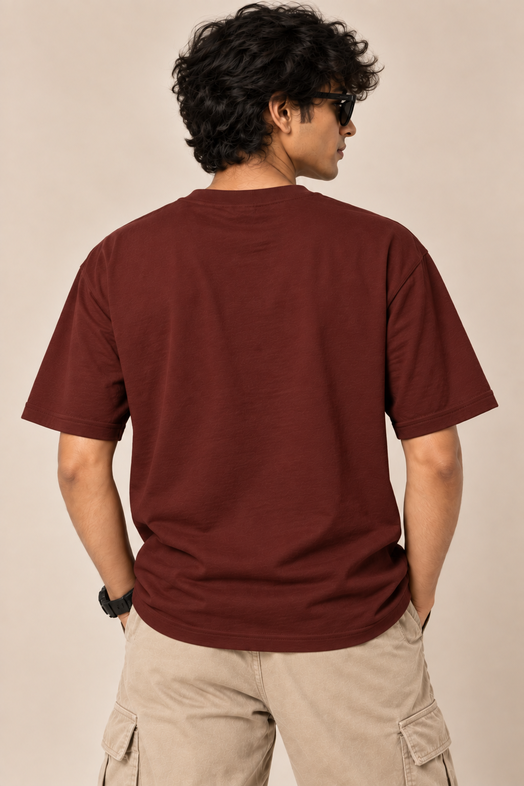The Festive Trio Male Back - Color: Brick Red