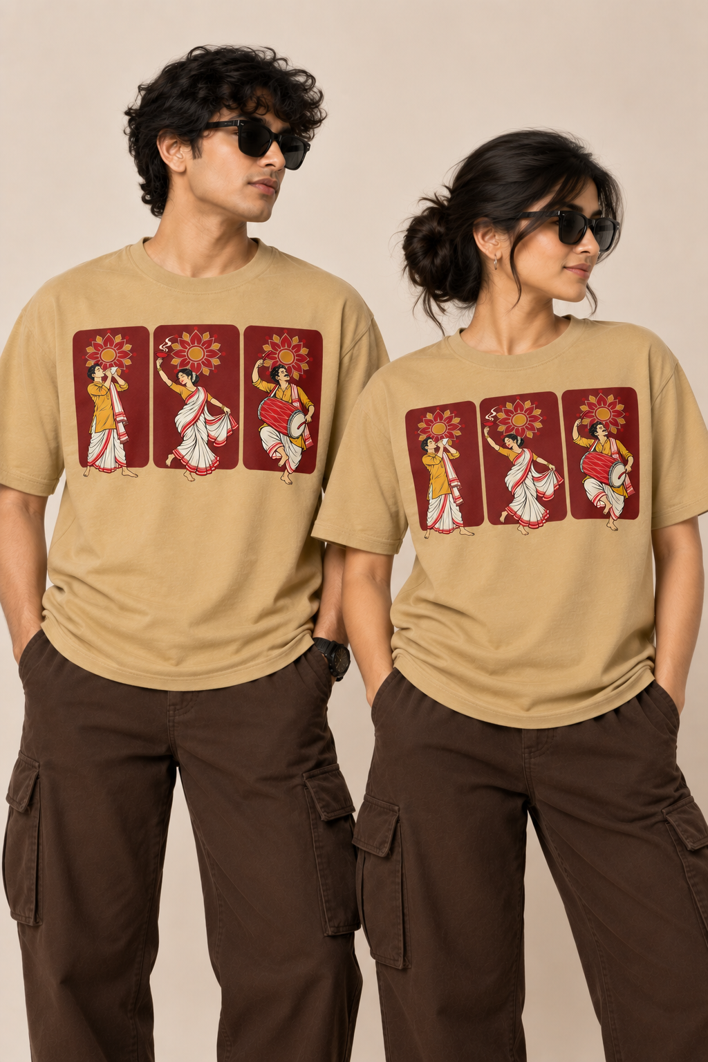 The Festive Trio Both Front - Color: Beige