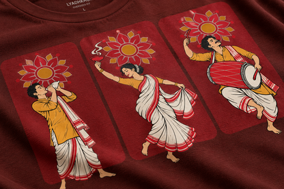 The Festive Trio Design Front - Color: Brick Red