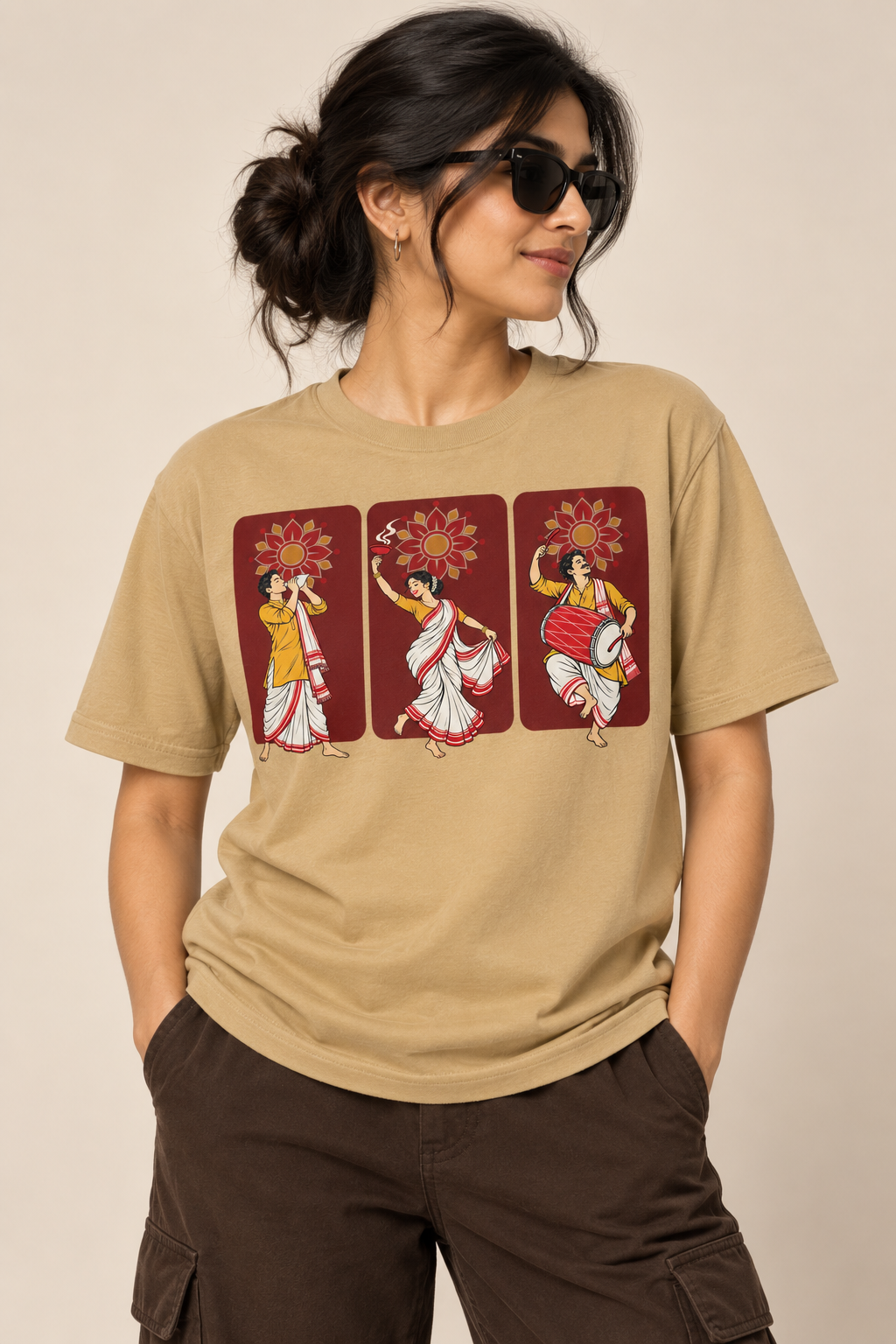 The Festive Trio Female Front - Color: Beige