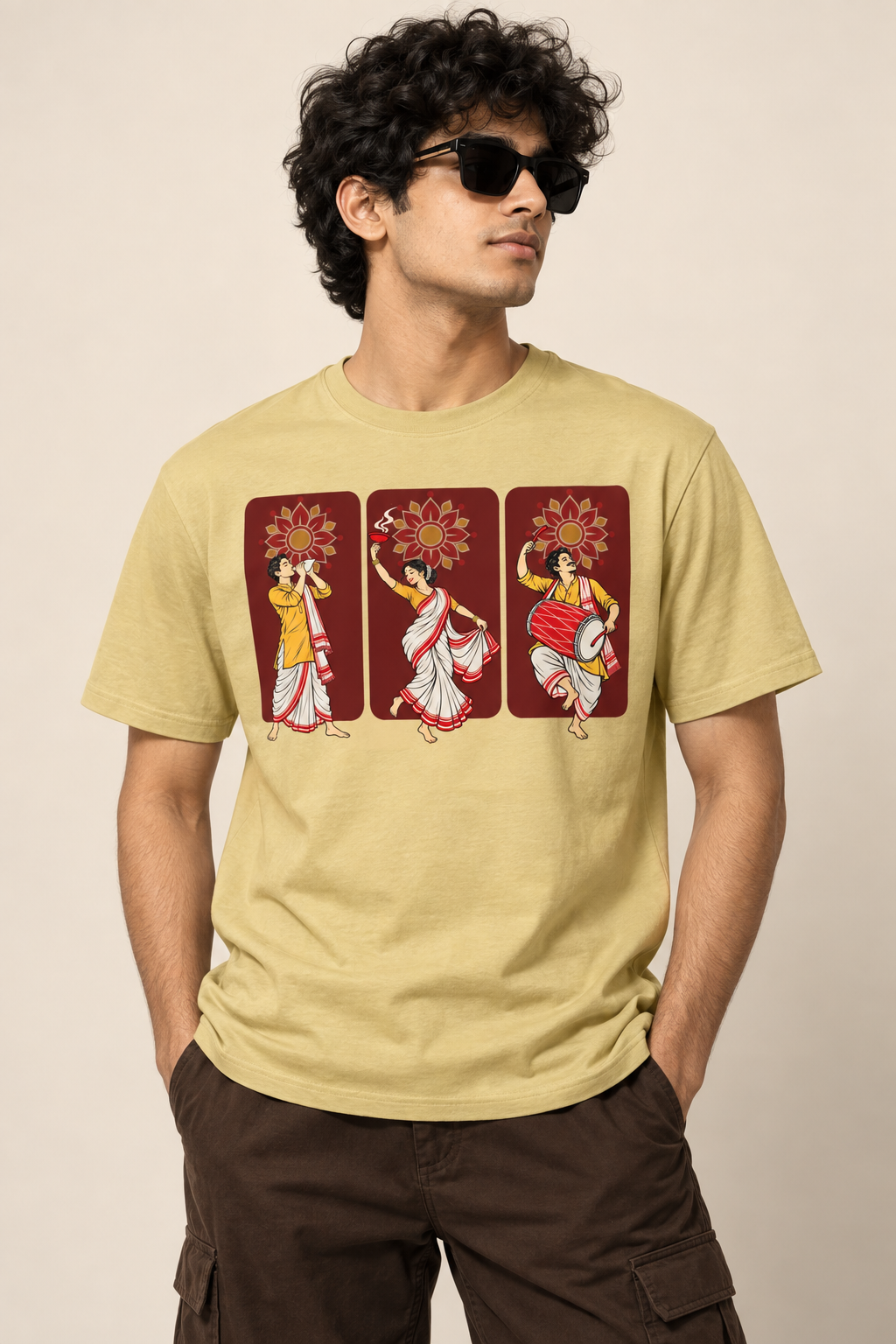 The Festive Trio Male Front - Color: Yellow